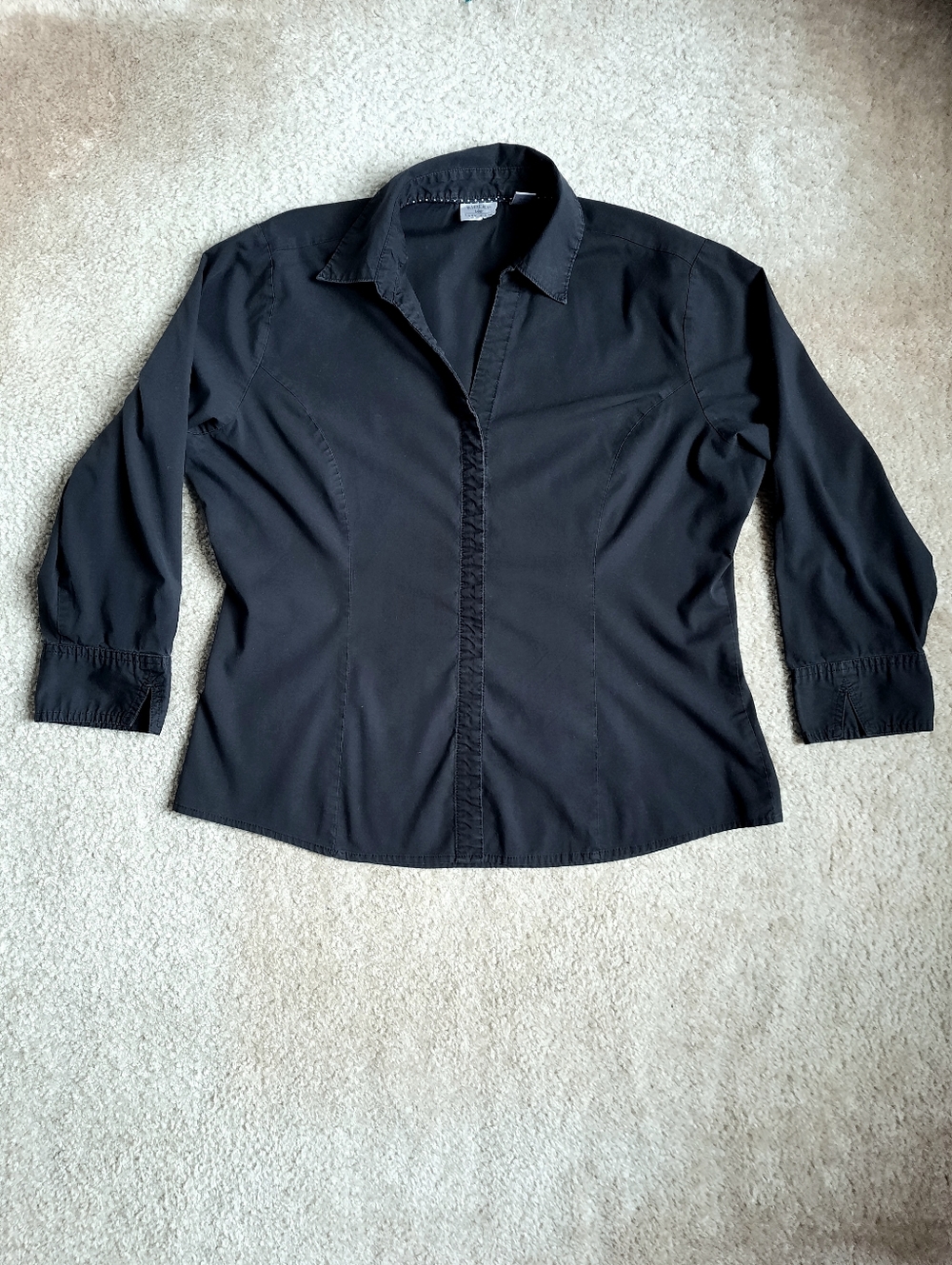 Riders By Lee L Black Button Down Shirt